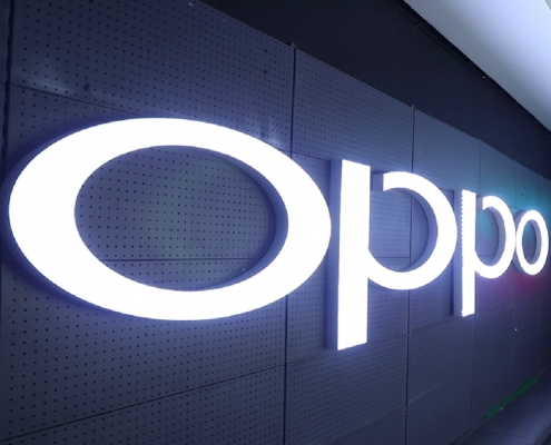 ABS Moulded LED Sign, Two Different Crafts for OPPO Chain Shops