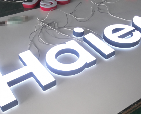 FOG Lighting Has Finished Open the New Molds for Haier Brand MINI LED Store Sign