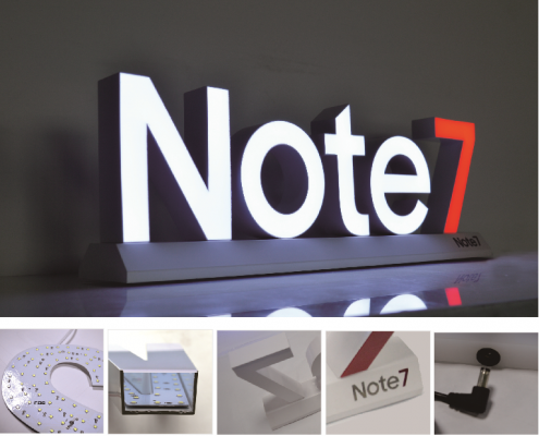 Note 7 Desktop LED Sign