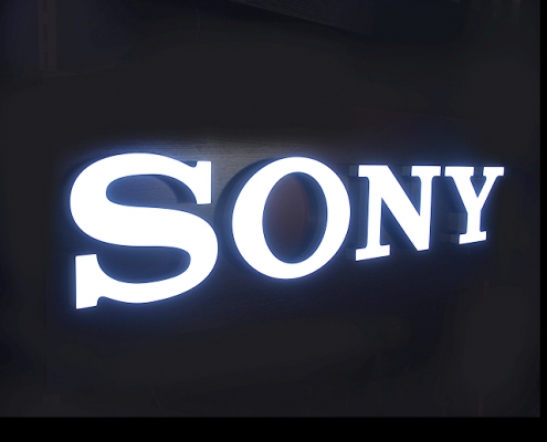 Frontlit ABS light Sign for SONY Shop Counter